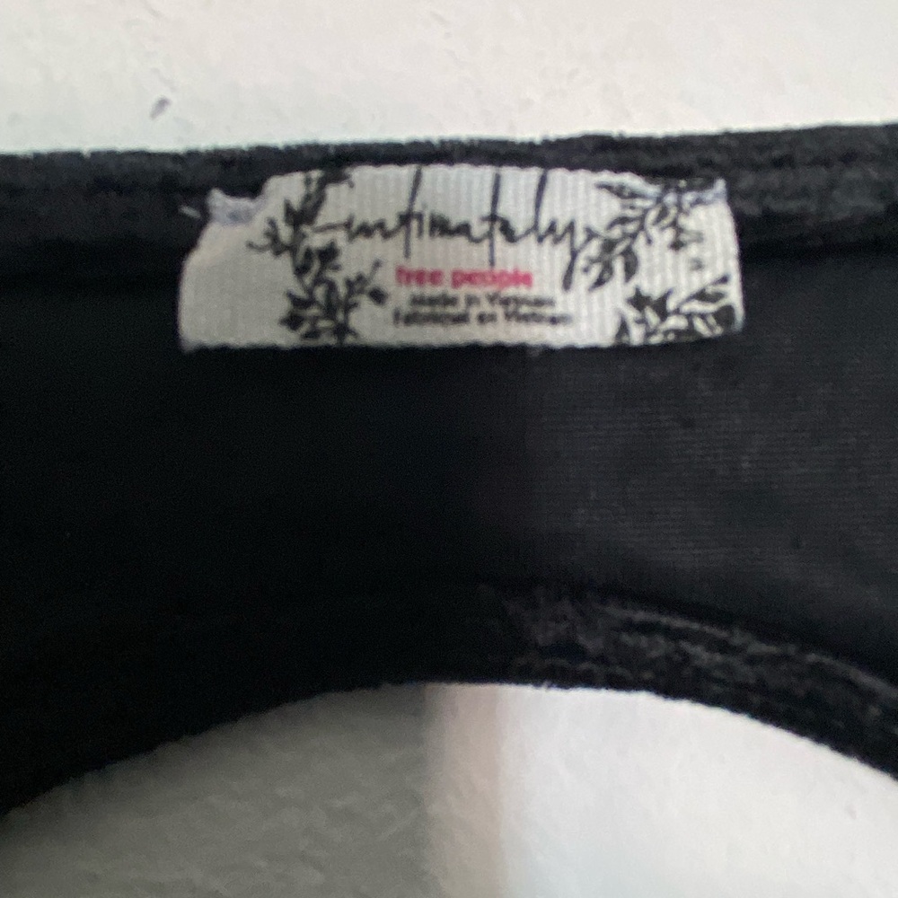 Free People Midnight Mood black velvet crop top - Picture 10 of 12